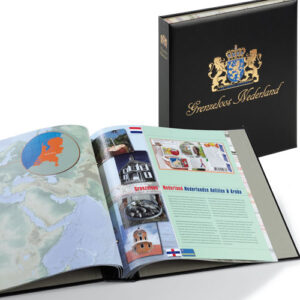 Luxe band postzegelalbum Nederland Grenzeloos Nederland