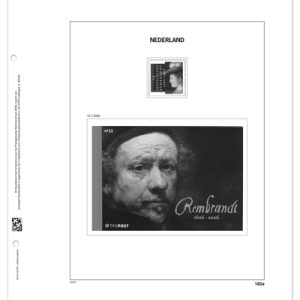 Luxe blad Nederland Rembrandt/Saskia zegel
