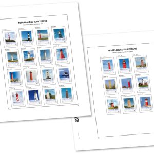 Luxe bladen Nederland Pers. Postzegels Vuurtorens 2014