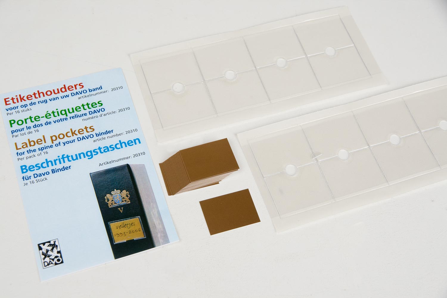 Zelfklevende etikethouder + etiketten (16)