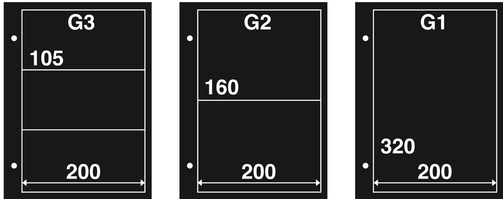 Mappen FDC G3 zwart (per 10)