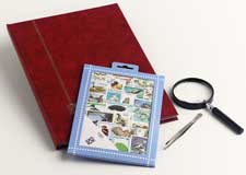 Postzegelpakket katten (100) incl. incl. insteekboek, pincet en loupe