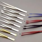 Gold plated tweezer model round (type 47) (7), (each)