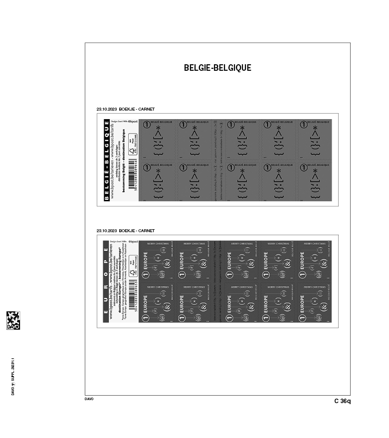 Luxe supplement Belgium  booklets/Carnets  2013