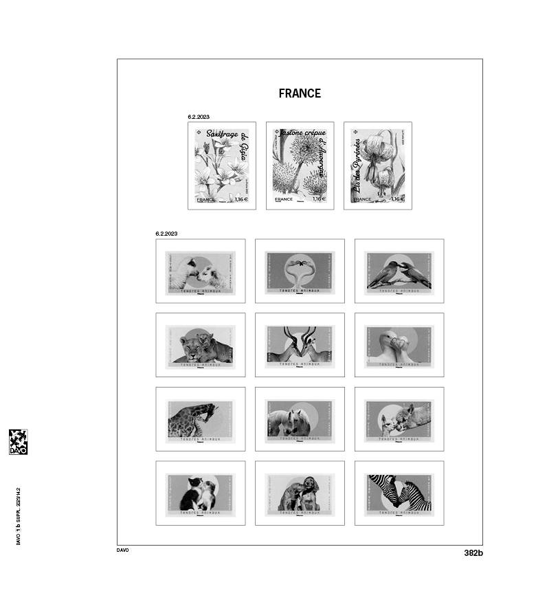 Luxe supplement France stamps from blocks 2013