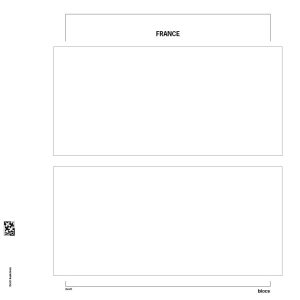 Luxe bladen Frankrijk Souvenir blocs (3) (205 x 95)